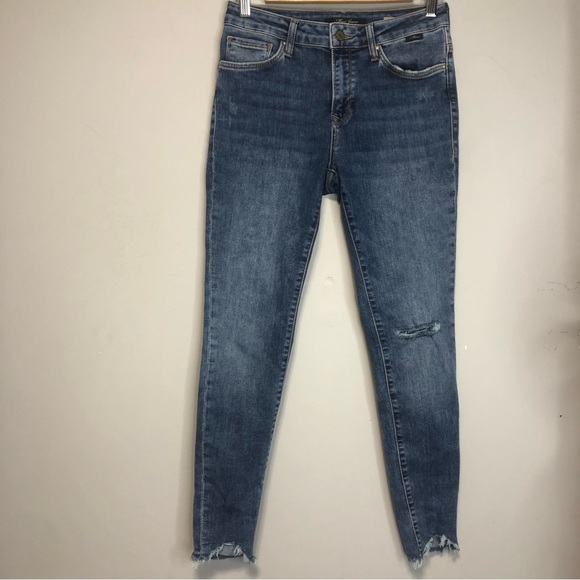 MAVI Alissa High-Rise Super Skinny Distressed Raw Hem Jeans, size 27 - Picture 3 of 14